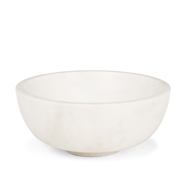 Katora Large Premium Solid White Marble Bowl Decor Mercana