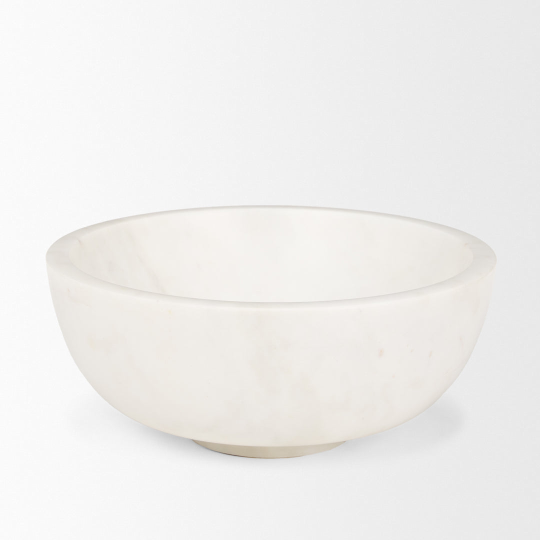 Katora Large Premium Solid White Marble Bowl Decor Mercana