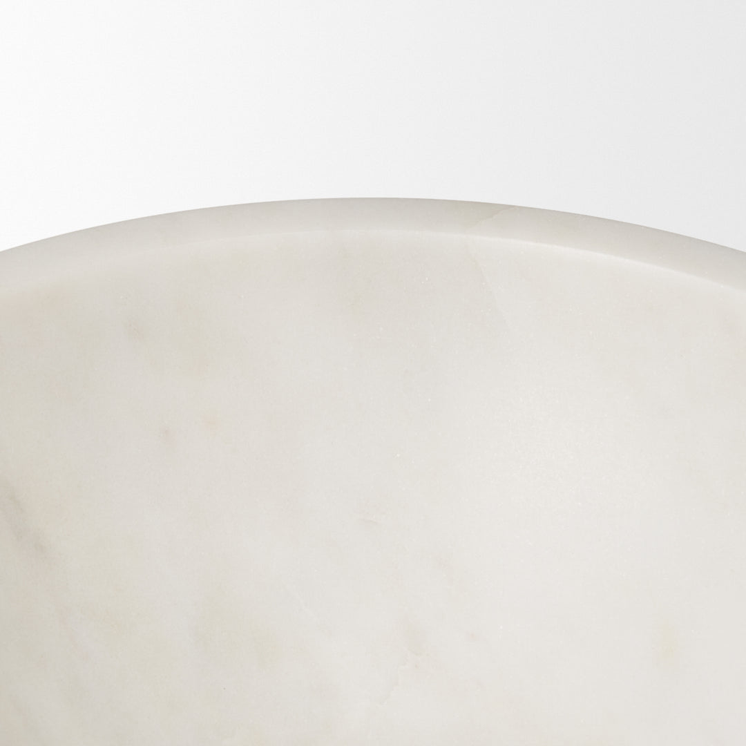 Katora Large Premium Solid White Marble Bowl Decor Mercana
