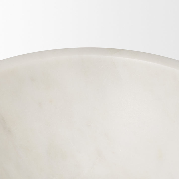Katora Large Premium Solid White Marble Bowl Decor Mercana