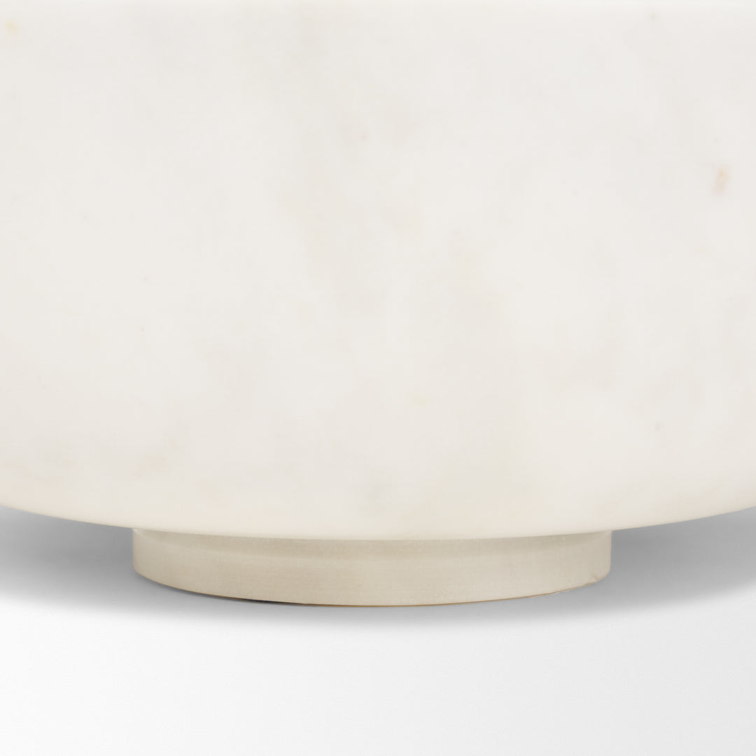 Katora Large Premium Solid White Marble Bowl Decor Mercana