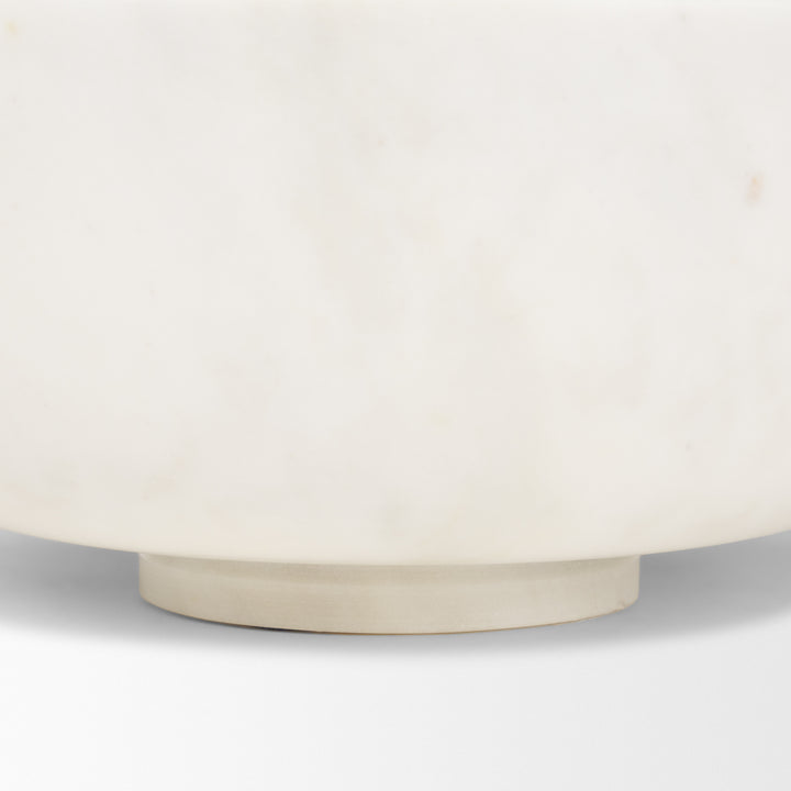 Katora Large Premium Solid White Marble Bowl Decor Mercana