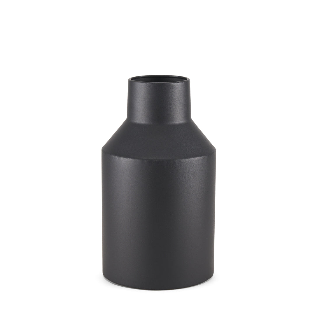 Tosca Small Matte Black Metal Vase Decor Mercana