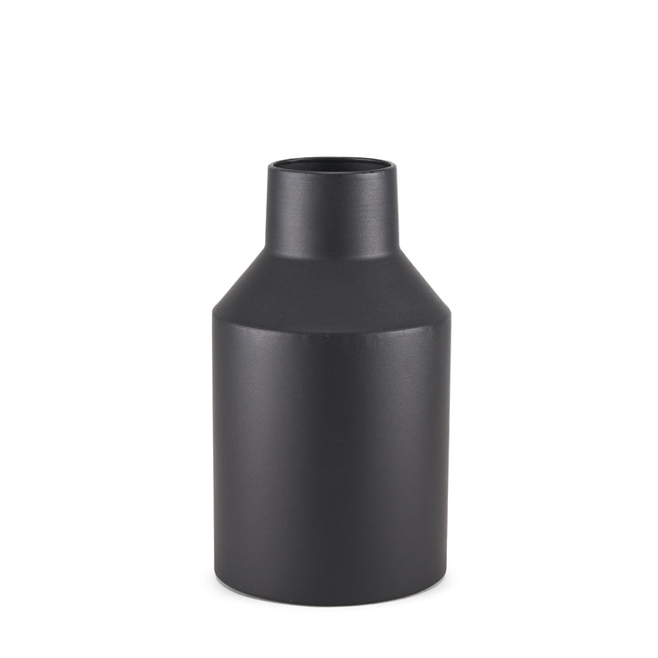 Tosca Small Matte Black Metal Vase Decor Mercana