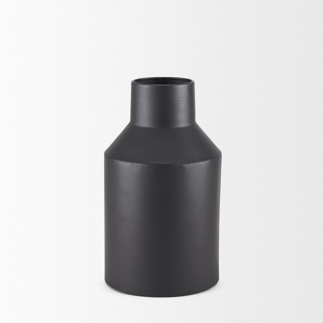 Tosca Small Matte Black Metal Vase Decor Mercana