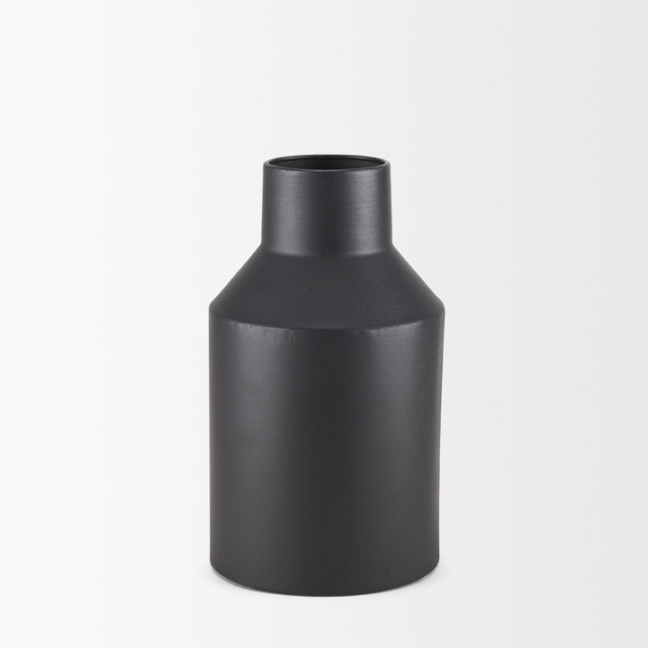 Tosca Small Matte Black Metal Vase Decor Mercana