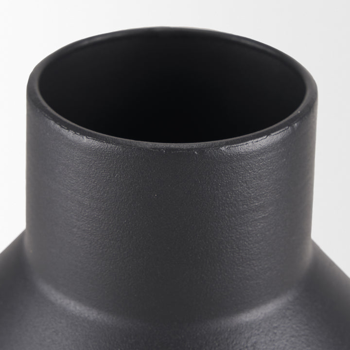 Tosca Small Matte Black Metal Vase Decor Mercana