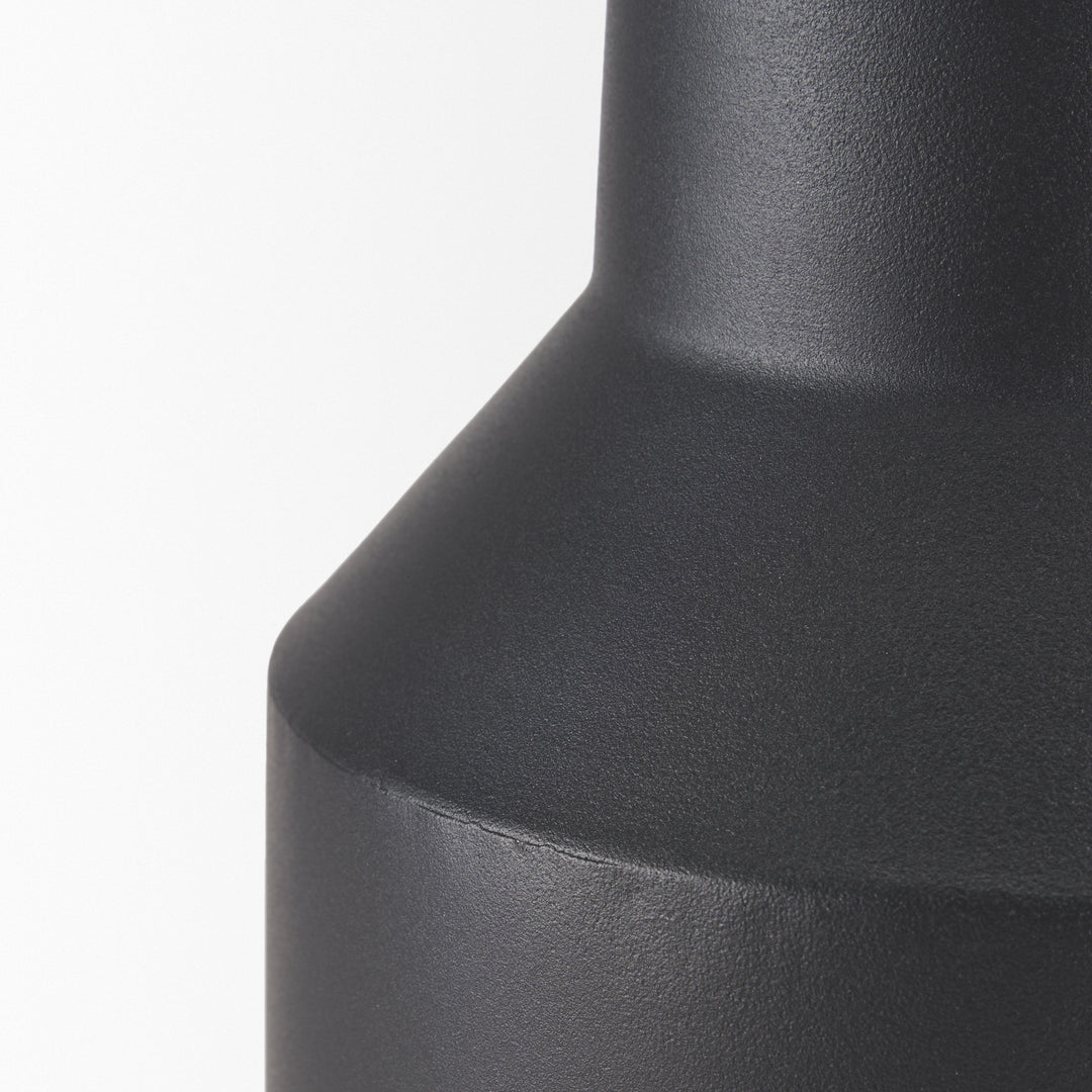 Tosca Small Matte Black Metal Vase Decor Mercana