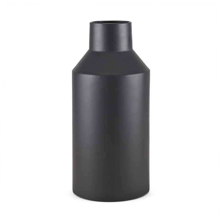 Tosca Tall Matte Black Metal Vase Decor Mercana