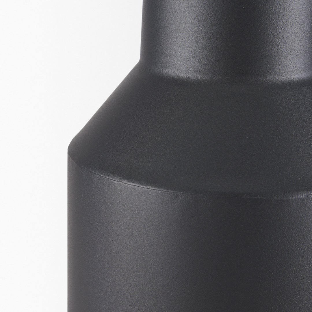 Tosca Tall Matte Black Metal Vase Decor Mercana