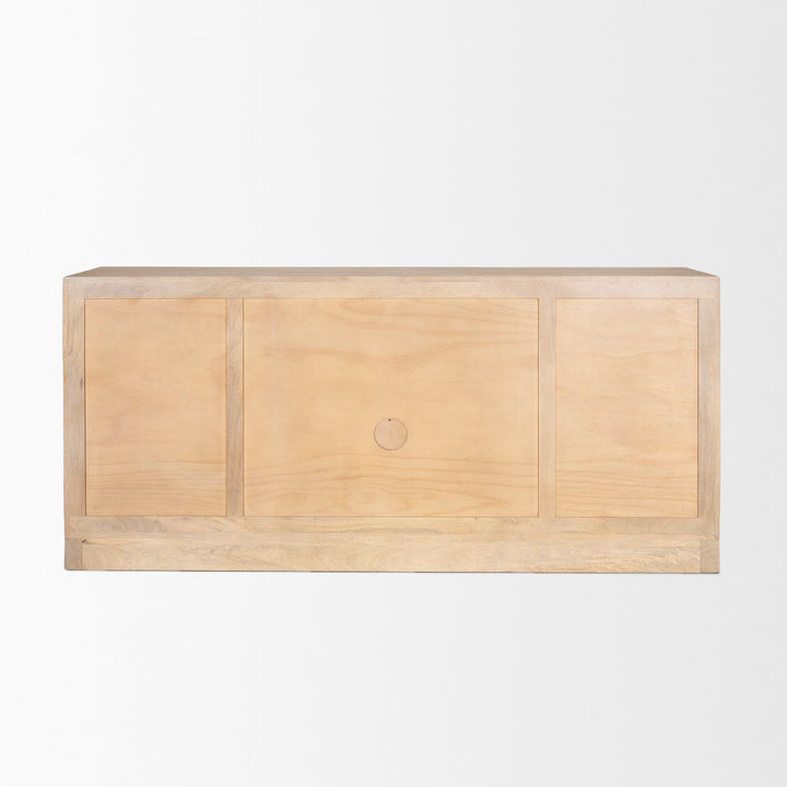 Suri Light Brown Wood w/ Glass Doors Sideboard Dining Room Mercana