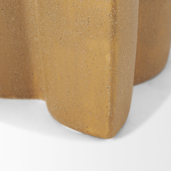 Vania Small Off White w/ Tan Textured Ceramic Vase Decor Mercana