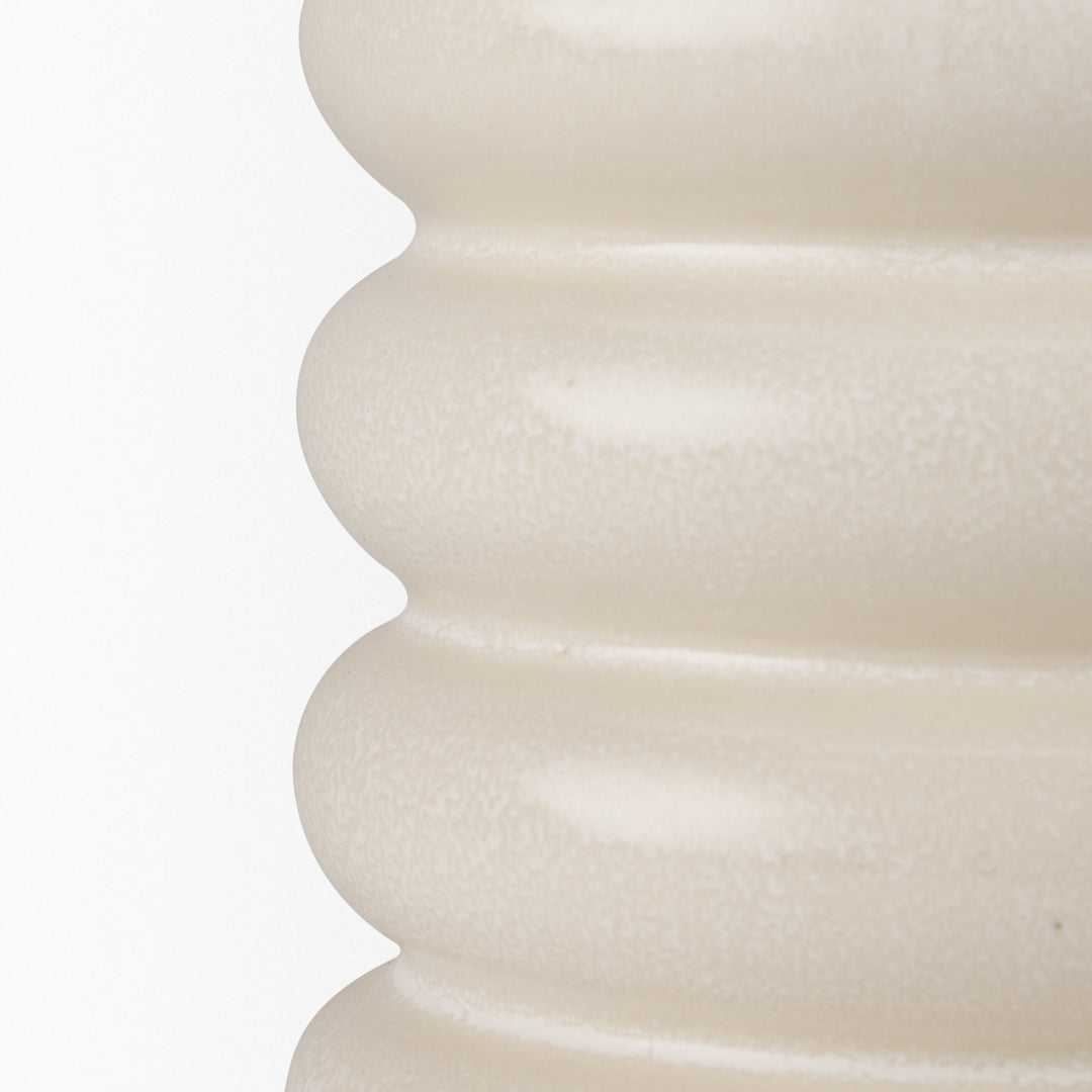 Twyla Tall Cream Glazed Ring Pot Decor Mercana