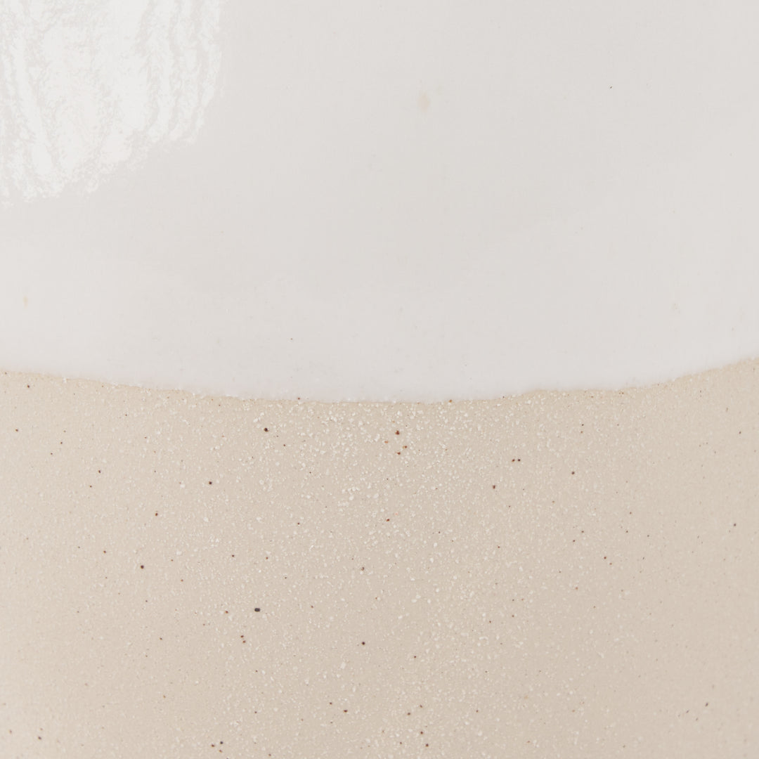Valora Black Speckled Cream w/ Light Beige Ceramic Jug Decor Mercana
