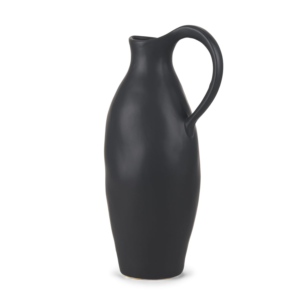 Valora Matte Black Ceramic Jug Decor Mercana