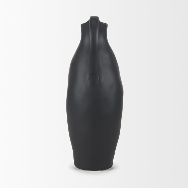 Valora Matte Black Ceramic Jug Decor Mercana