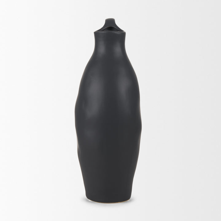 Valora Matte Black Ceramic Jug Decor Mercana