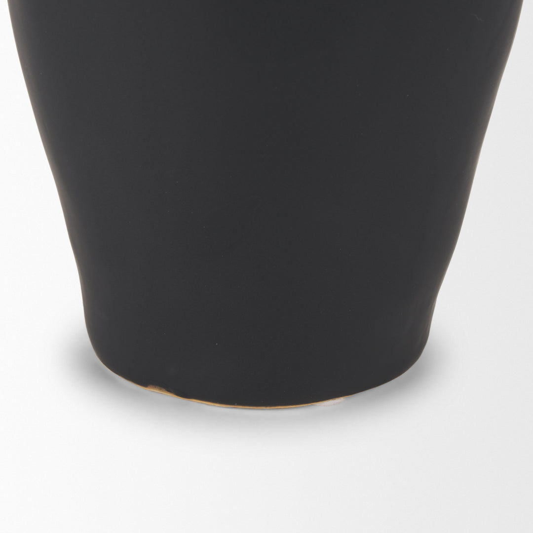 Valora Matte Black Ceramic Jug Decor Mercana