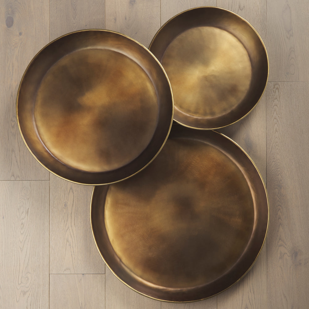 Eagan Brass Aluminium Tray Large Decor Mercana