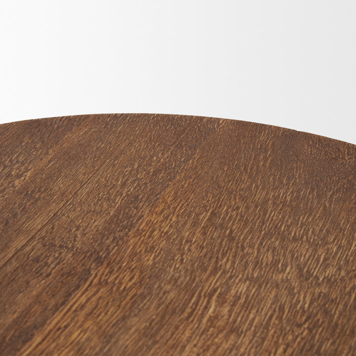 Waverly Round Light Brown Wood Scalloped Edged Trays Decor Mercana