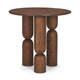 Sonel Pedestal Medium Dark Brown Acacia Wood Foyer Table Dining Room Mercana #dark brown acacia