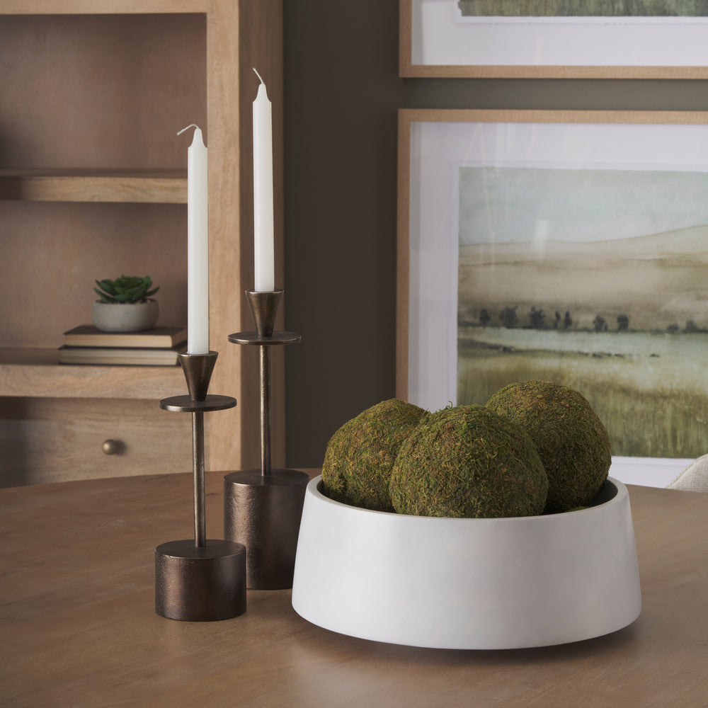Kadara White Washed Solid Wood Decorative Bowl Decor Mercana