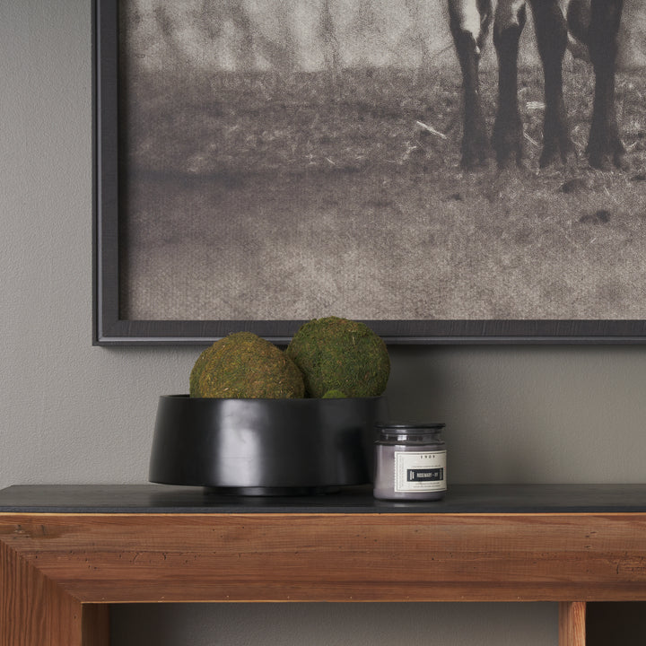Kadara Black Solid Wood Decorative Bowl Decor Mercana