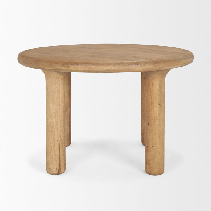 Soma 48" Light Brown Mango Wood Round Dining Table Dining Room Mercana
