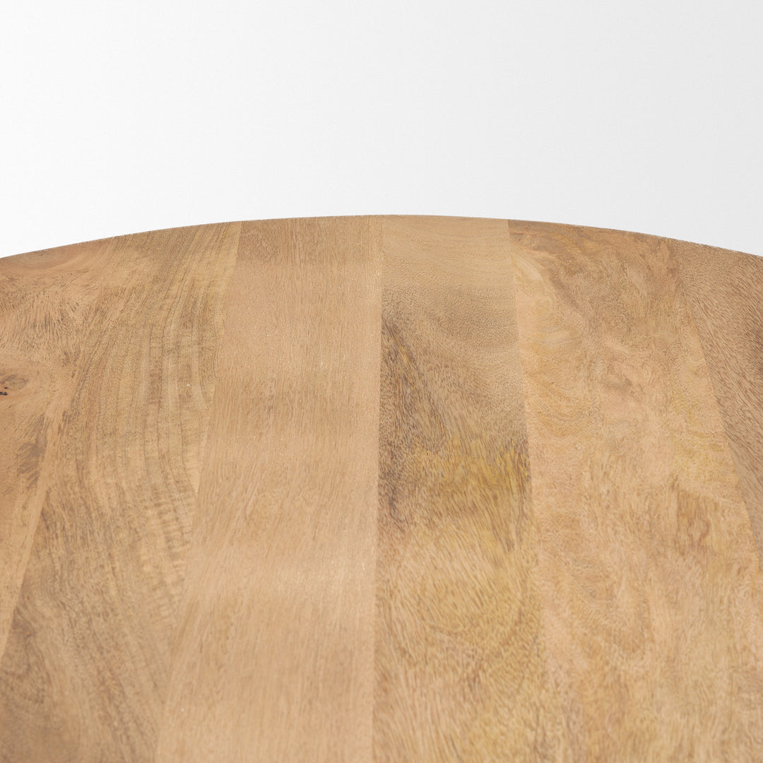 Soma 48" Light Brown Mango Wood Round Dining Table Dining Room Mercana