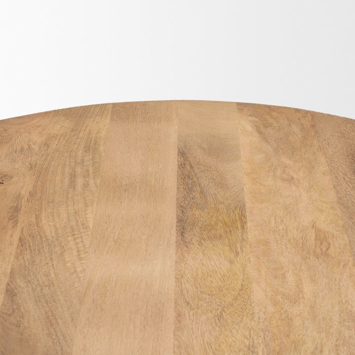 Soma 48" Light Brown Mango Wood Round Dining Table Dining Room Mercana