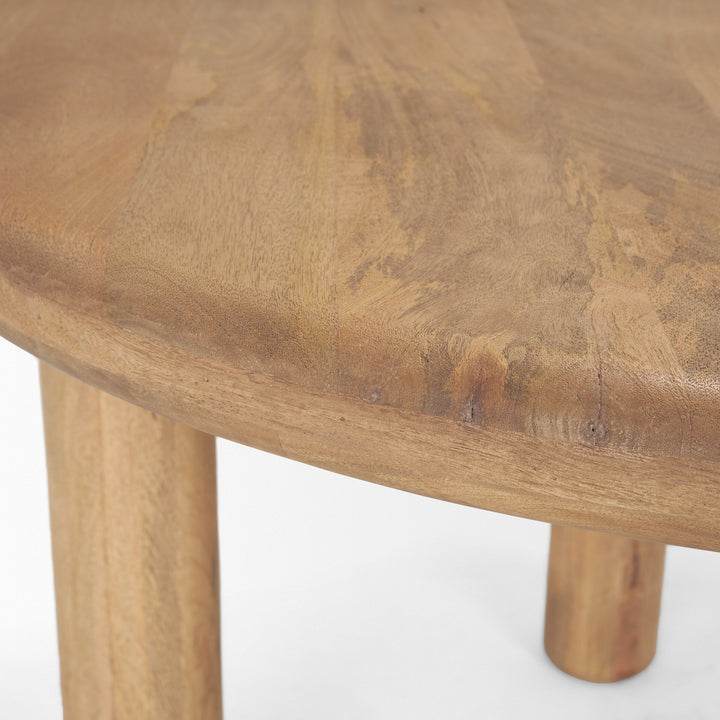 Soma 48" Light Brown Mango Wood Round Dining Table Dining Room Mercana