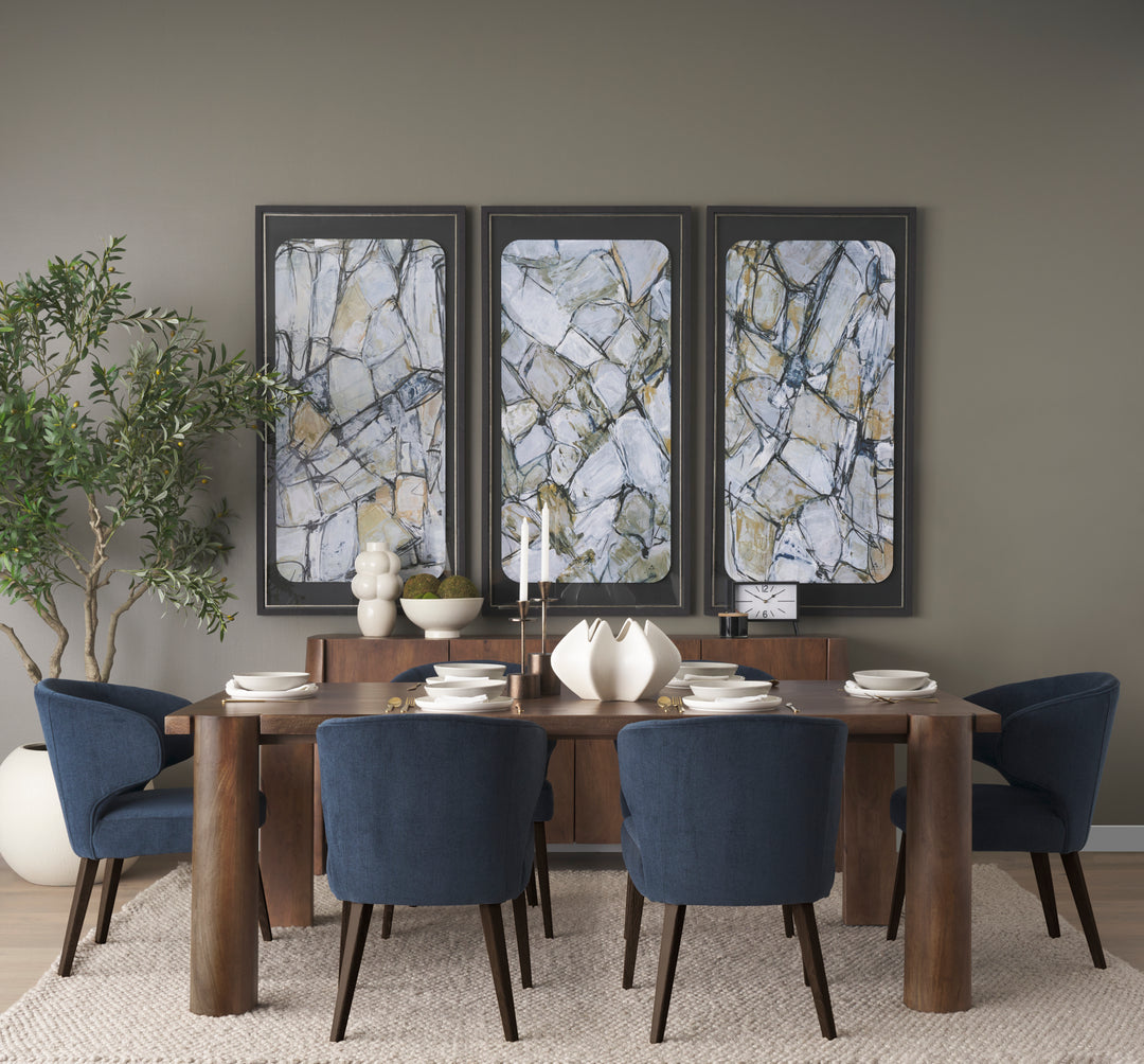 Tammar Rectangular Brown Wood w/ Tapered Legs Dining Table Dining Room Mercana