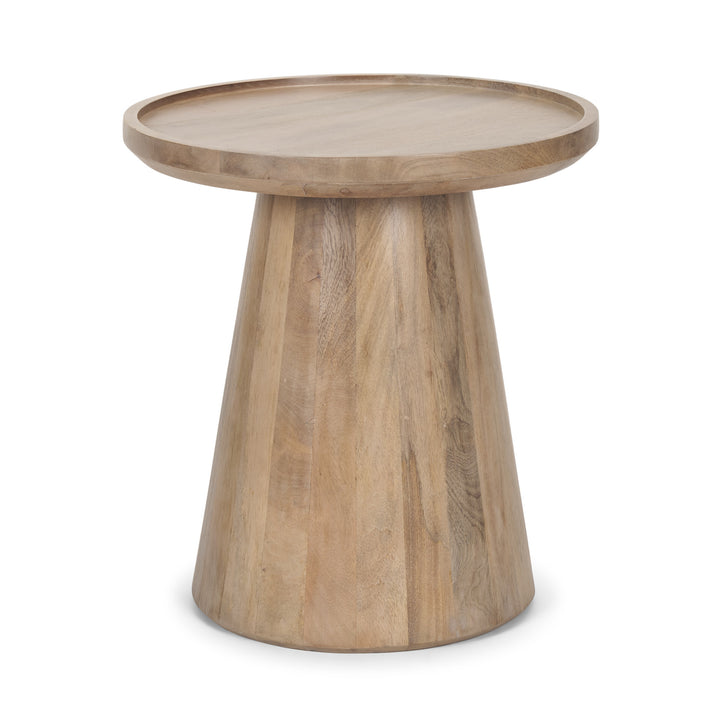 Takoda Light Brown Wood Tapered Drum Accent Table Dining Room Mercana