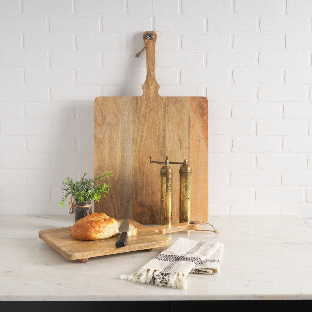 Khana Natural Solid Wood Square Serving Boards Decor Mercana
