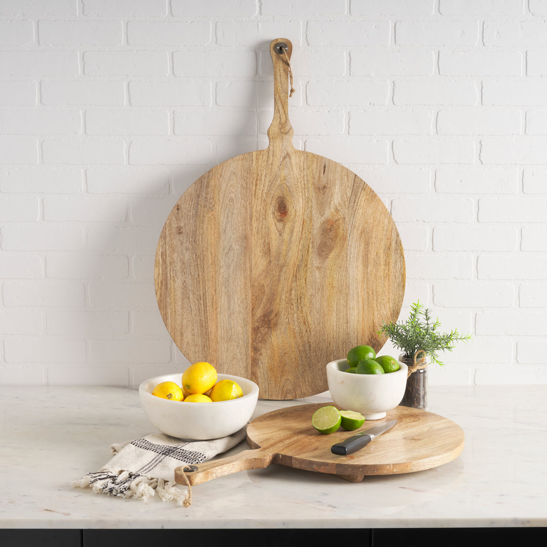 Katora Large Premium Solid White Marble Bowl Decor Mercana