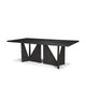Tarro Rectangular Textured Black Wood w/ Geometrical Base Dining Table Dining Room Mercana
