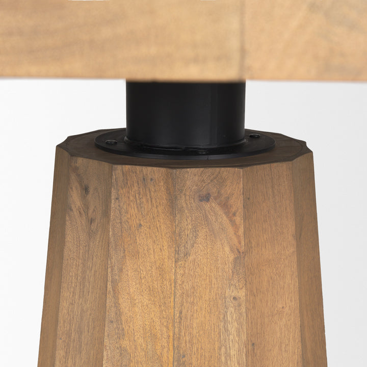 Swanson 60" Light Brown Wood Round Pedestal Dining Table Dining Room Mercana
