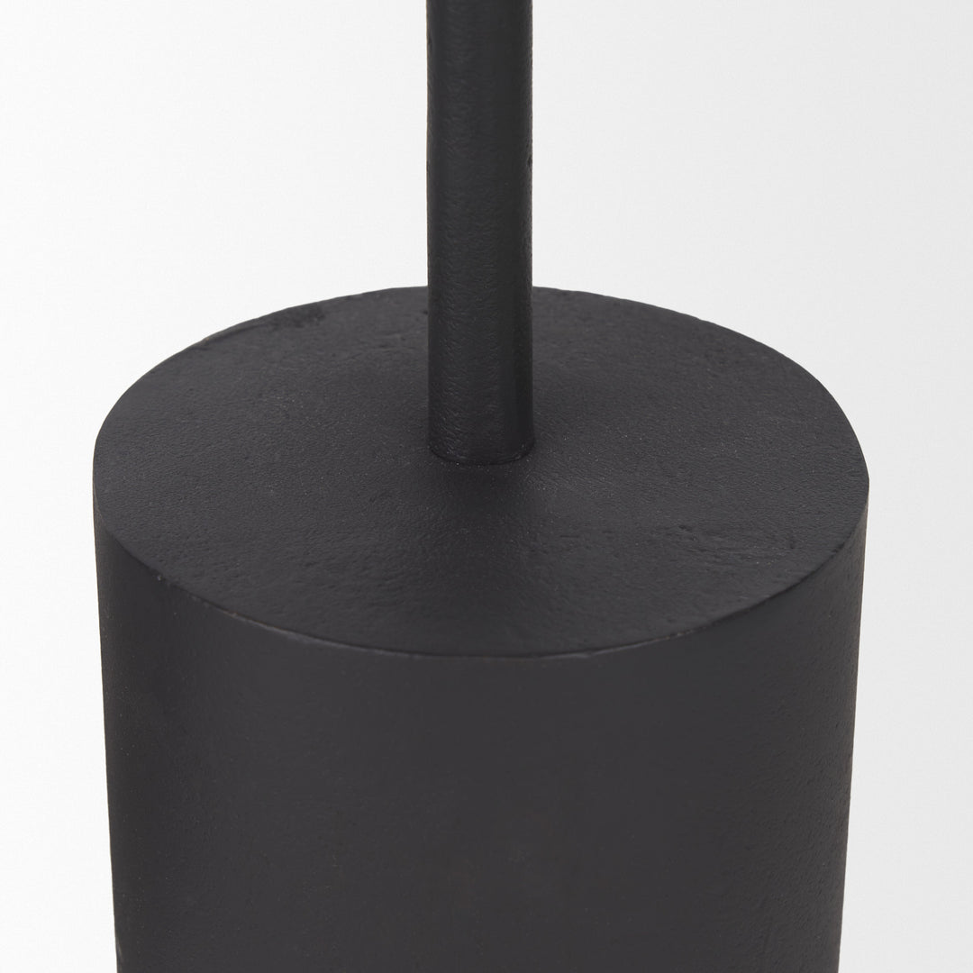 Petria Matte Black Textured Metal Taper Candle Holders Decor Mercana