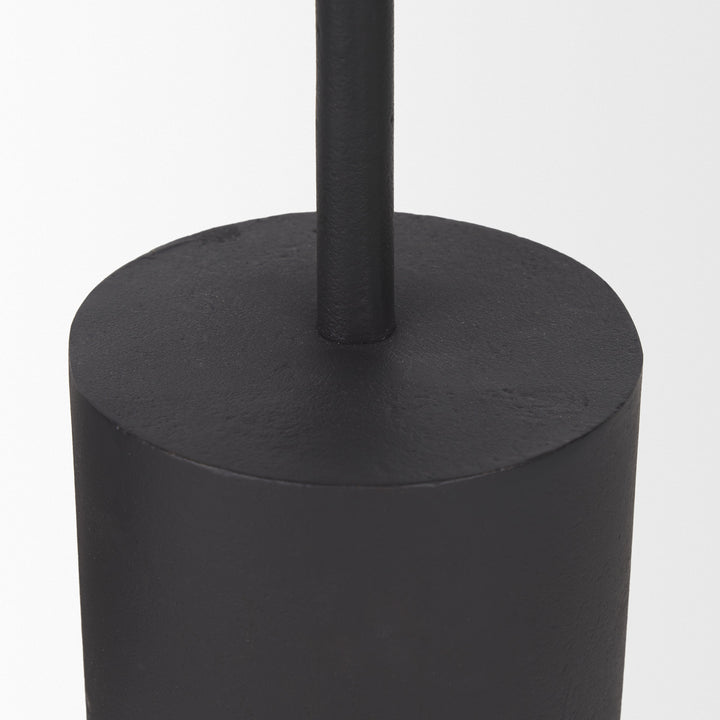 Petria Matte Black Textured Metal Taper Candle Holders Decor Mercana