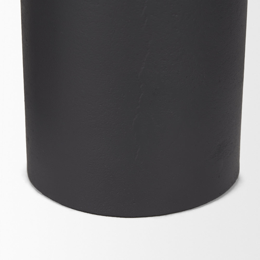 Petria Matte Black Textured Metal Taper Candle Holders Decor Mercana