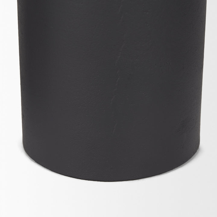 Petria Matte Black Textured Metal Taper Candle Holders Decor Mercana