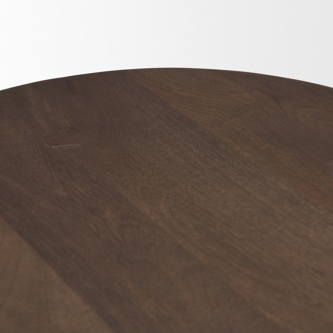 Weldon Dark Brown Wood w/ Matte Black Metal Counter Stool Dining Room Mercana