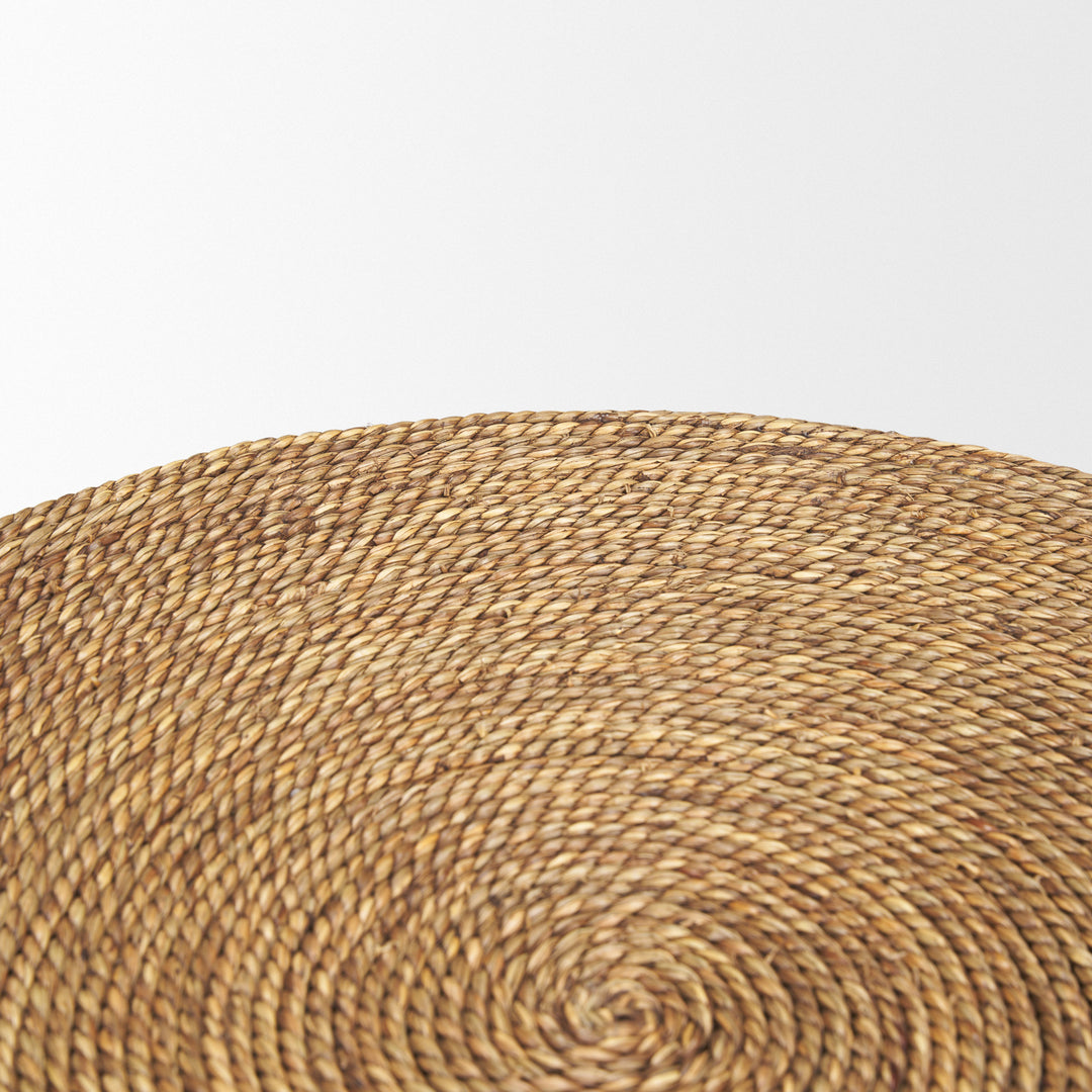 Wenopa Matte Black Wood w/ Natural Jute Accent Tables Dining Room Mercana