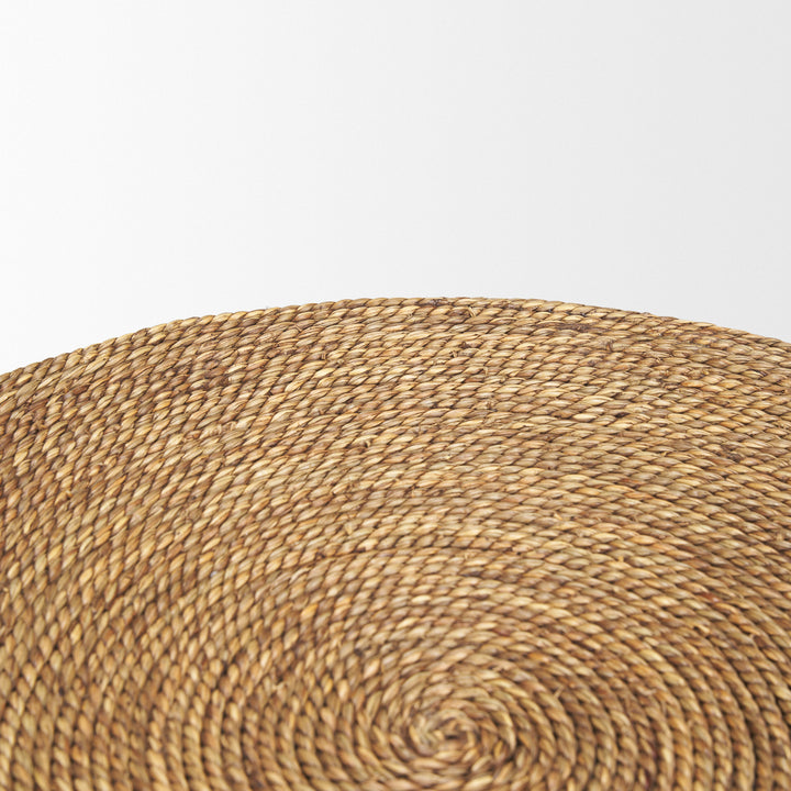 Wenopa Matte Black Wood w/ Natural Jute Accent Tables Dining Room Mercana