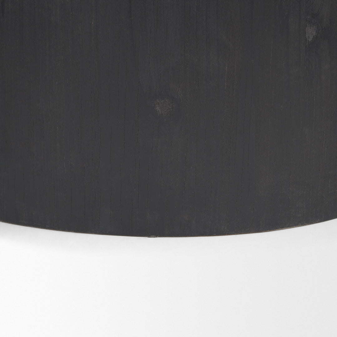Wenopa Matte Black Wood w/ Natural Jute Accent Tables Dining Room Mercana