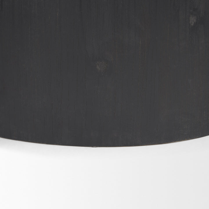 Wenopa Matte Black Wood w/ Natural Jute Accent Tables Dining Room Mercana