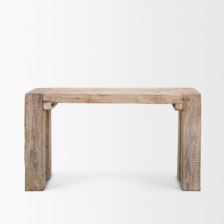 McArthur Whitewash Reclaimed Wood Console Table Dining Room Mercana