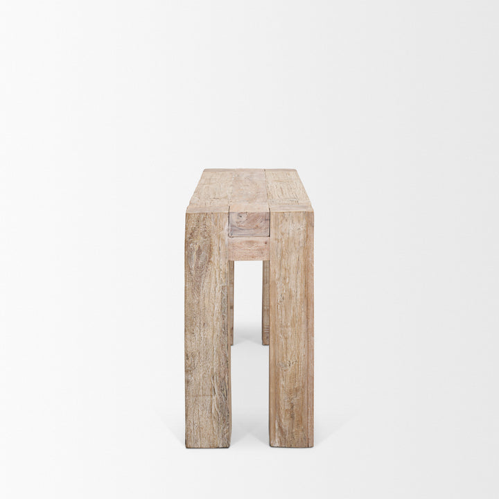 McArthur Whitewash Reclaimed Wood Console Table Dining Room Mercana