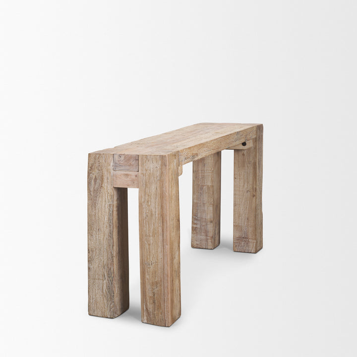 McArthur Whitewash Reclaimed Wood Console Table Dining Room Mercana