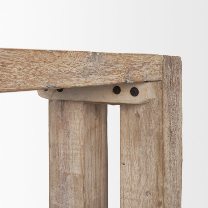 McArthur Whitewash Reclaimed Wood Console Table Dining Room Mercana